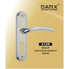Ручки на планке DAMX 412R SN/CP матовый никель/хром